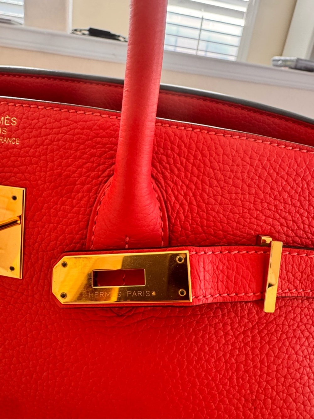 Hermes Birkin 35 clemence rouge pivoine 2015 - Picture 9 of 16